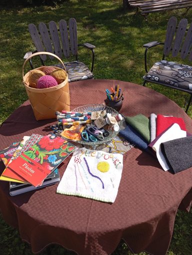 Workshop Yllebroderi i trädgården